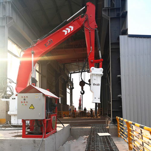 砂石骨料廠破碎機料倉口碎石用錘式固定式液壓破碎站的優點和缺點